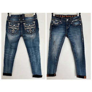 Rock Revival | Celinda Ankle Skinny Jeans | Embellished | Sz 25 | EUC
